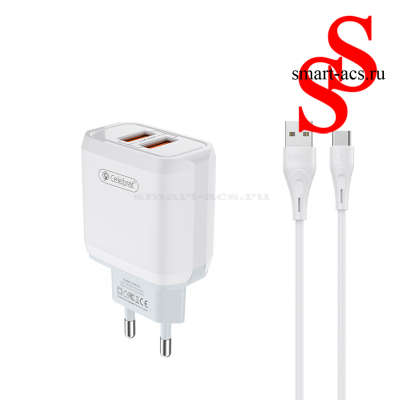  БЛОК+КАБЕЛЬ CELEBRAT C-N3-EU TYPE-C HOME FAST CHARGER
